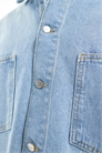 Джинсовая куртка-рубашка свободного кроя артикул 140915966