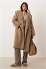 Пальто из овчины с длинным покроем артикул 147900299