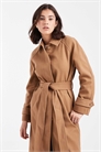 Пальто с пуговицами спереди и поясом артикул 151341204