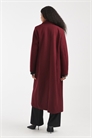 Макси-пальто бордового цвета артикул 151530806