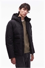 Практичное утепленное пальто с капюшоном артикул 148855886