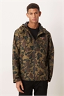 Спортивная куртка-бомбер с капюшоном и утеплителем, с камуфляжным принтом и логотипом Eastview артикул 148262111