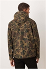 Спортивная куртка-бомбер с капюшоном и утеплителем, с камуфляжным принтом и логотипом Eastview артикул 148262111