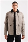 Куртка из канваса с карманами спереди и воротником контрастного цвета артикул 151024942