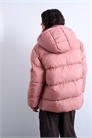 Пуховик средней длины с воротником-воронкой артикул 144138110