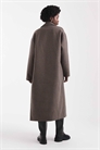 Шерстяное пальто-лонглайн свободного кроя артикул 149832089