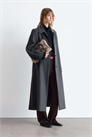 Длинное шерстяное пальто с пуговицами артикул 150831649