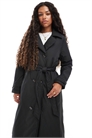Длинное двубортное пальто с утеплителем и поясом артикул 147901111