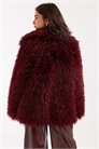 Монгольское пальто оверсайз из искусственного меха артикул 147561291