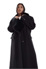 ASOS DESIGN Curve Шерстяной пальто с воротником из искусственного меха, черный артикул 148785586