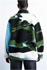 Куртка из флиса «борг» с абстрактным принтом артикул 144531383