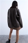 Куртка с воротником из искусственной кожи артикул 140413954