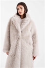 Макси-пальто из искусственного меха премиум-класса артикул 150832071