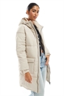 Пуховик с капюшоном и удлиненным кроем артикул 138171902
