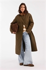 Тренч с удлиненным кроем и утеплителем, с воротником на шнурке артикул 143358045