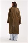 Тренч с удлиненным кроем и утеплителем, с воротником на шнурке артикул 143358045