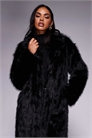 Длинное пальто из искусственного меха с воротником «End of Beginning» артикул 149073198