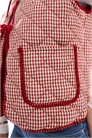 Стеганый жилет из красной клетчатой ткани артикул 141038901