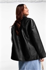 Куртка с воротником из искусственной кожи артикул 131734174