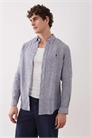 Рубашка из льна в полоску с логотипом артикул 154032108