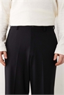 Стильные брюки с широкими брючинами из эластичного материала артикул 154275322