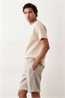 Шорты из ткани с высоким содержанием льна, классический крой артикул 153144816