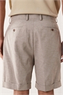 Шорты из ткани с высоким содержанием льна, классический крой артикул 153144816