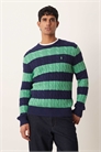 Свитер с логотипом и полосками артикул 154032125