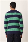 Свитер с логотипом и полосками артикул 154032125