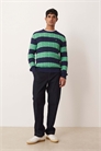 Свитер с логотипом и полосками артикул 154032125