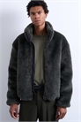 Куртка с воротником-воронкой из искусственного меха артикул 146700170