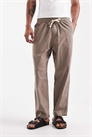 Брюки свободного кроя из смеси хлопка и льна артикул 155638822