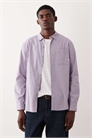 Рубашка с длинными рукавами и логотипом Netherton из вельвета лилового цвета артикул 154833210
