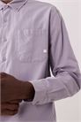Рубашка с длинными рукавами и логотипом Netherton из вельвета лилового цвета артикул 154833210