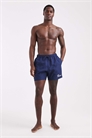 Плавательные шорты средней длины с вышивкой темно-синего цвета артикул 151098976