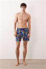 Быстросохнущие плавки Loras темно-синего цвета с тропическим принтом артикул 154919212