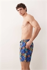 Быстросохнущие плавки Loras темно-синего цвета с тропическим принтом артикул 154919212