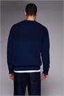 Вязаный свитер Kartney с круглым вырезом, темно-синий артикул 153724778