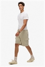 Шорты-карго с контрастной строчкой, цвет «вымытый пеликан-бежевый» артикул 150242259