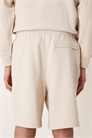 Шорты из махровой ткани с эмблемой, кремового цвета артикул 154178664