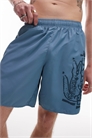 Плавательные шорты синего цвета с графическим принтом артикул 140463209