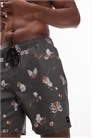 Плавки Barnes с эластичным поясом, черные с цветочным принтом артикул 140074358