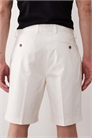 Элегантные шорты из хлопчатобумажной ткани белого цвета артикул 153019753