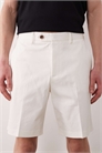 Элегантные шорты из хлопчатобумажной ткани белого цвета артикул 153019753