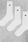 Носки с вышитым логотипом, 3 пары, белые артикул 127115111