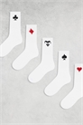 Носки с принтом в виде 5 игральных карт артикул 154861381