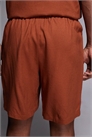 Льняные шорты цвета ржавчины артикул 152859330