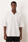 Полурукавная рубашка-поло с отложным воротником из плотной ткани большого размера артикул 149656959
