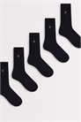 5 пар носков Kinley с логотипом, черного цвета артикул 154960275
