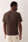 Футболка с ребристой текстурой премиум-класса артикул 155541499